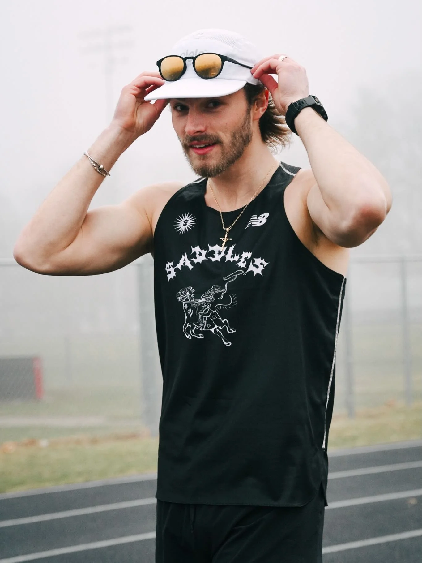 @theregoesvito paid the fog to roll in for these shots 

Impromptu saddle track sesh &mdash;> first one post Houston

@chasedrouin on the singlet design 🤝