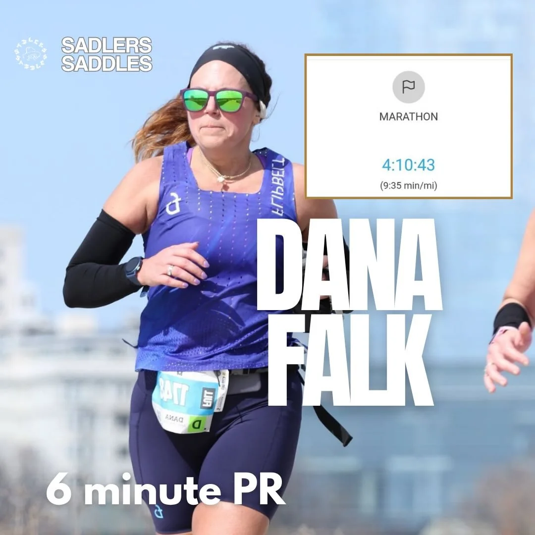 🐎Athlete Spotlights🐎
-
Dana just had the race of her life and embodied what the running community is all about. Dana ran a 4:10 this weekend at the Milwaukee Marathon, over a six minute PR. She raced out of her mind and was well on her way to her f