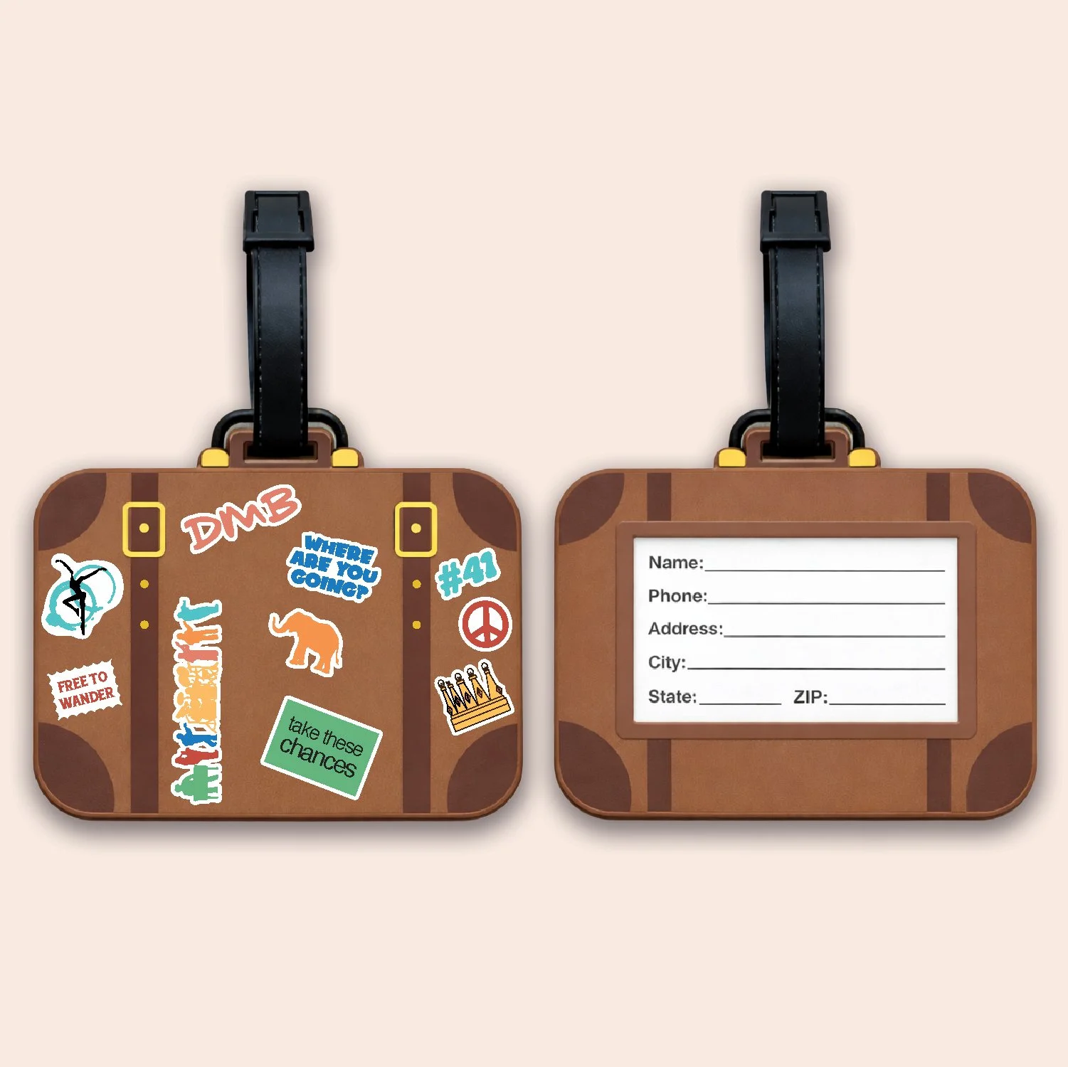 Vintage Suitcase Luggage Tag Pre-Order