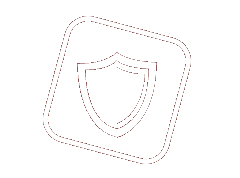 Icon of a shield with a checkered pattern on a black background