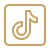 Music note icon on a yellow background
