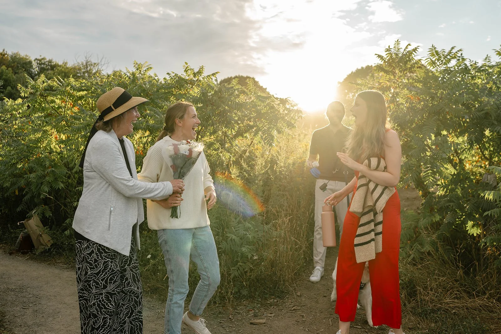 family surprising future bride after the surprise proposal