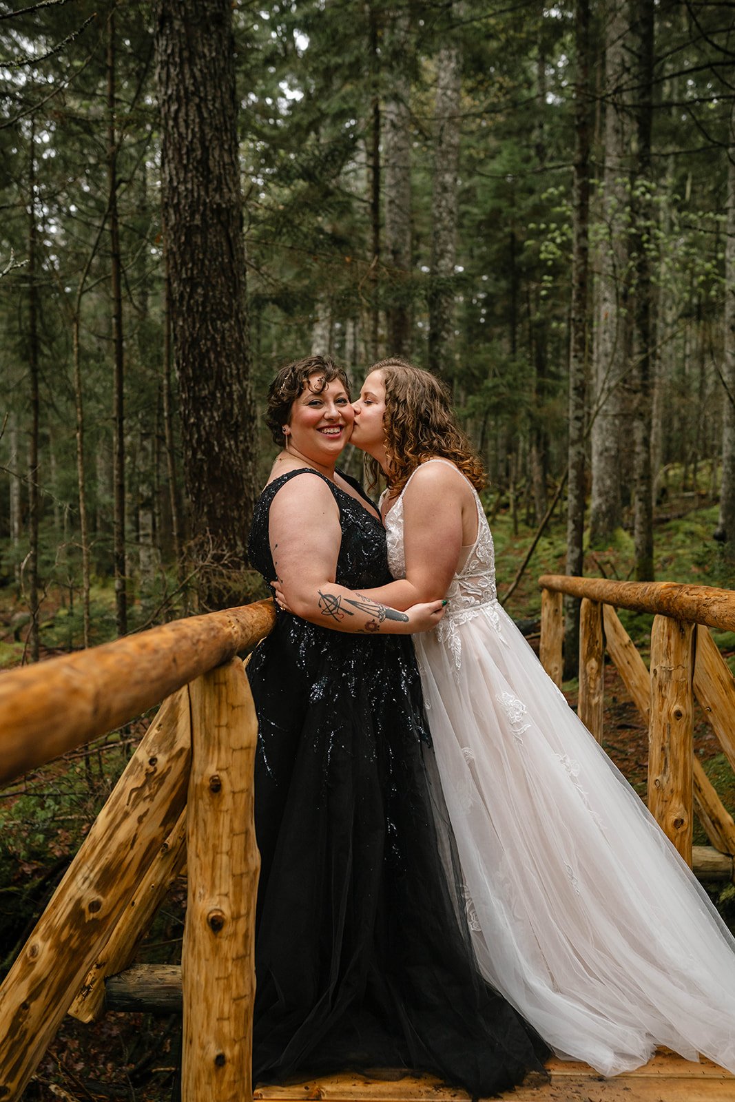 lgbtq forest elopement in maine