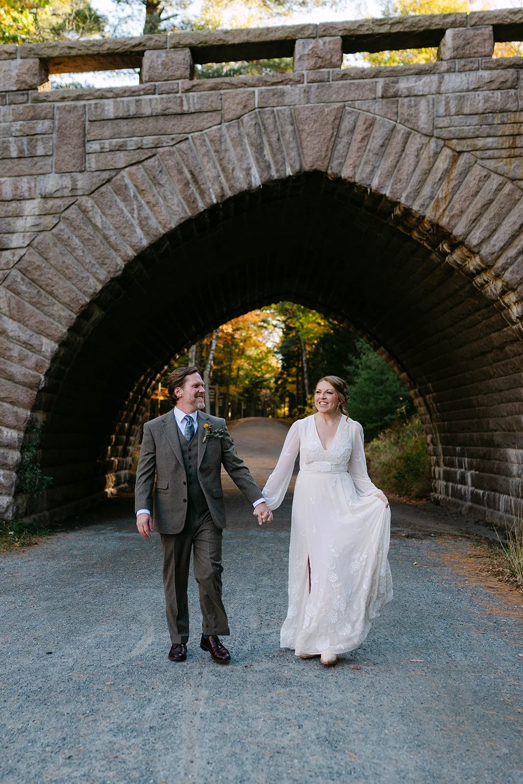 colorful fall elopement in maine