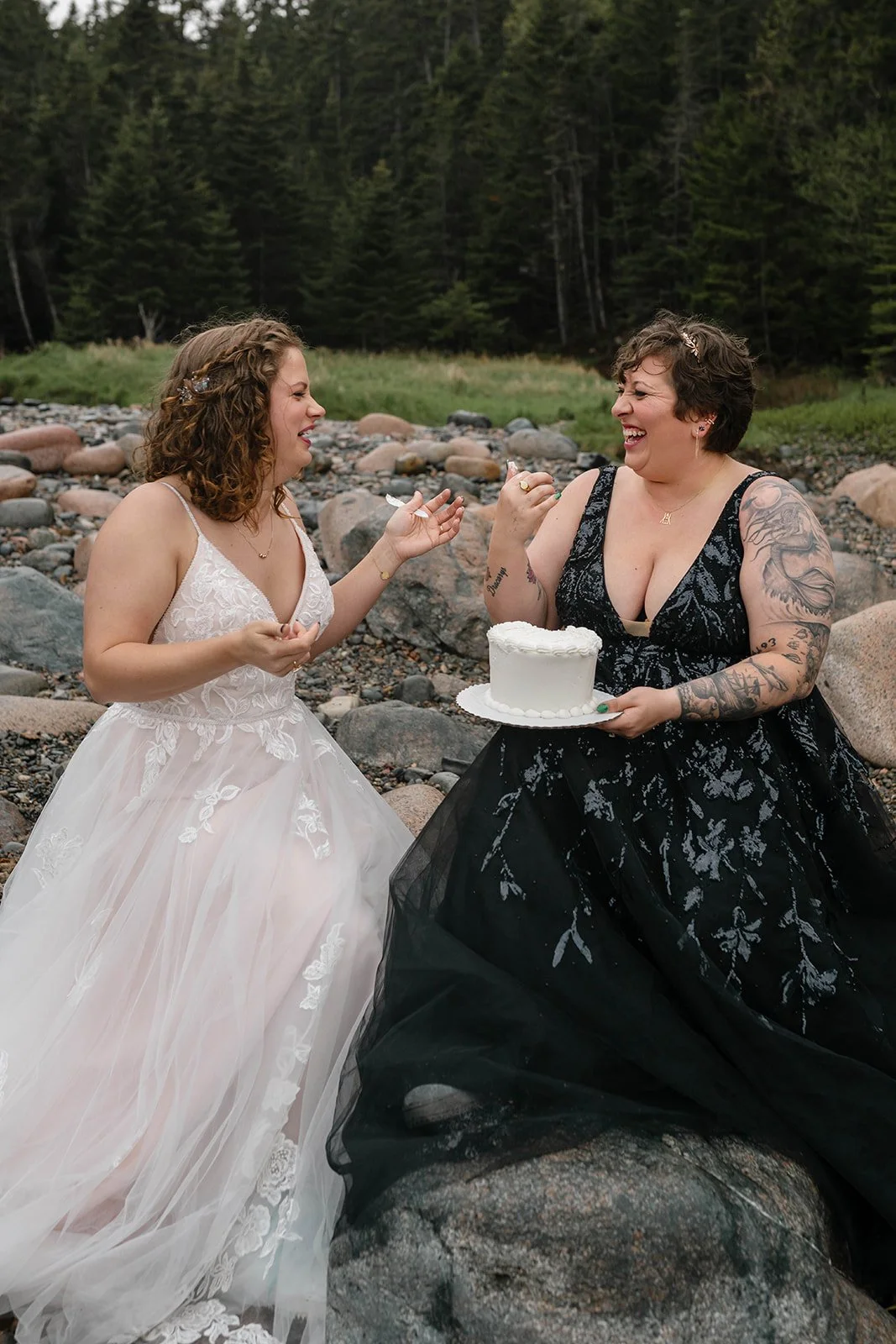 lgbtq maine elopement on the coast