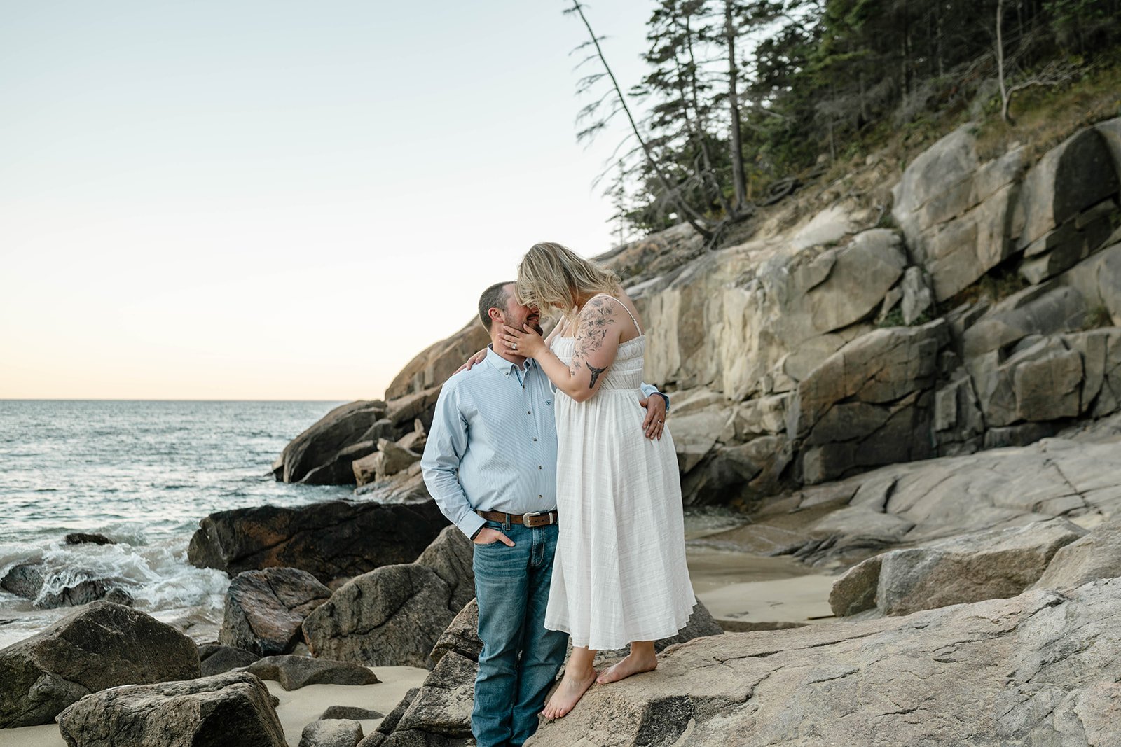 acadia national park elopement along the coast
