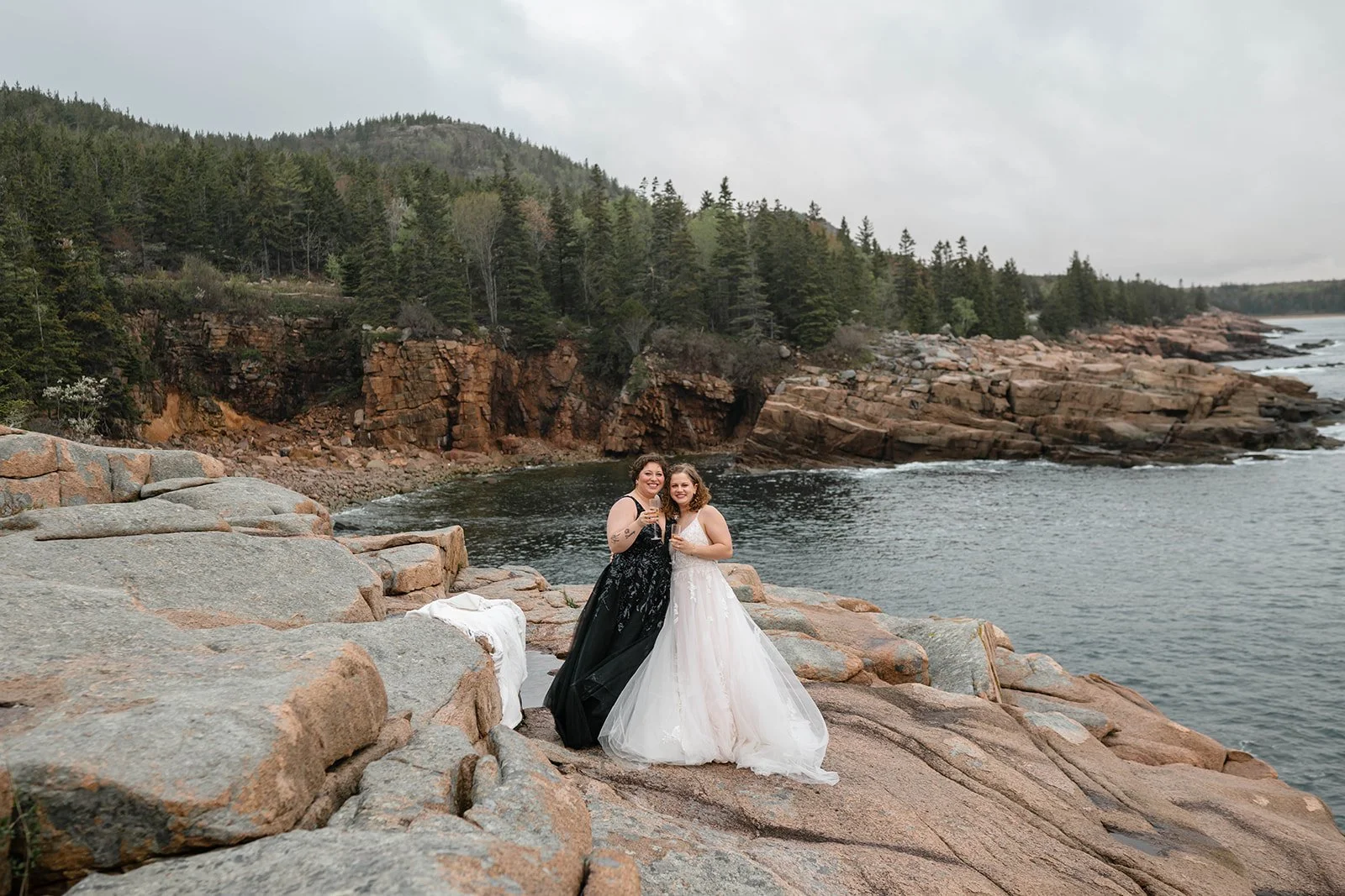 Sunrise Coastal Elopement in Acadia National Park