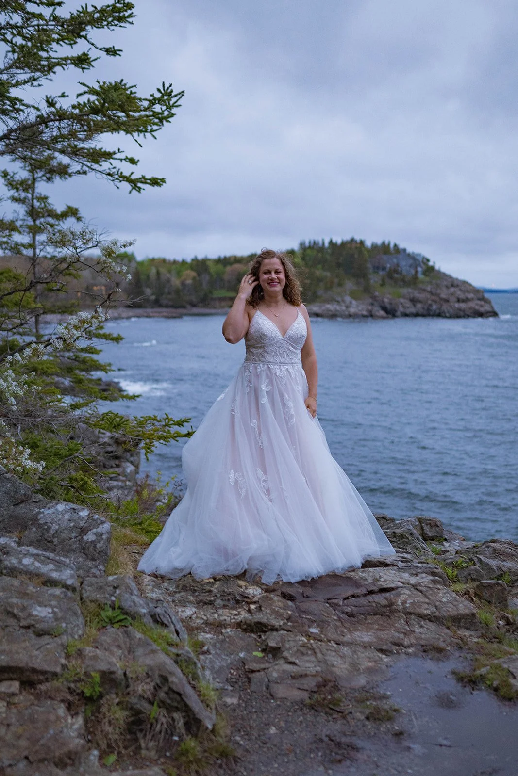 adventure bride in acadia national park
