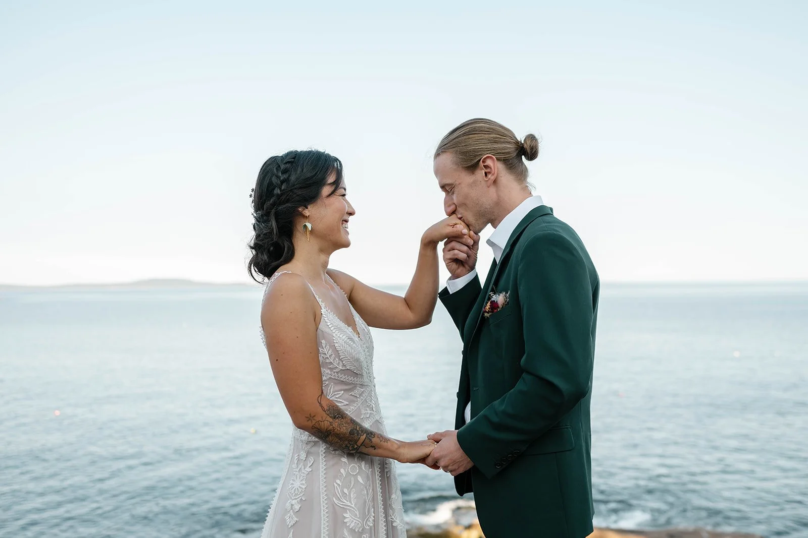 Rock Climbers’ Acadia National Park Elopement | Monument Cove, Otter Cliff &amp; The Bubbles