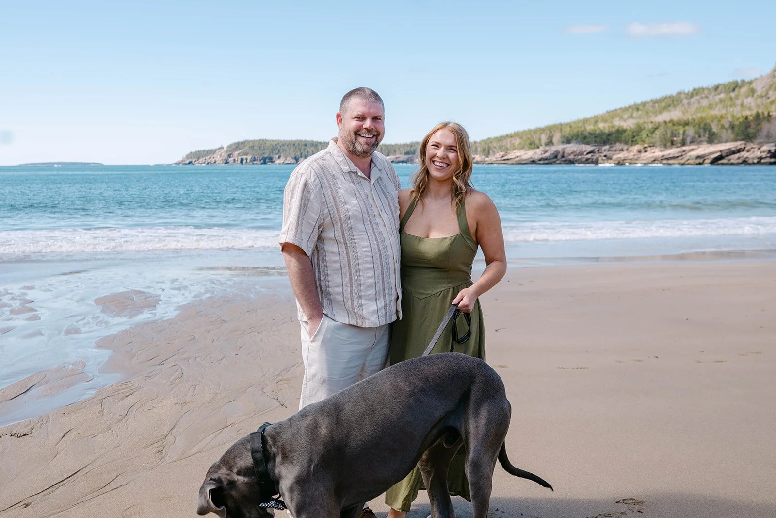 Acadia National Park Engagement Photos at Sand Beach &amp; Monument Cove