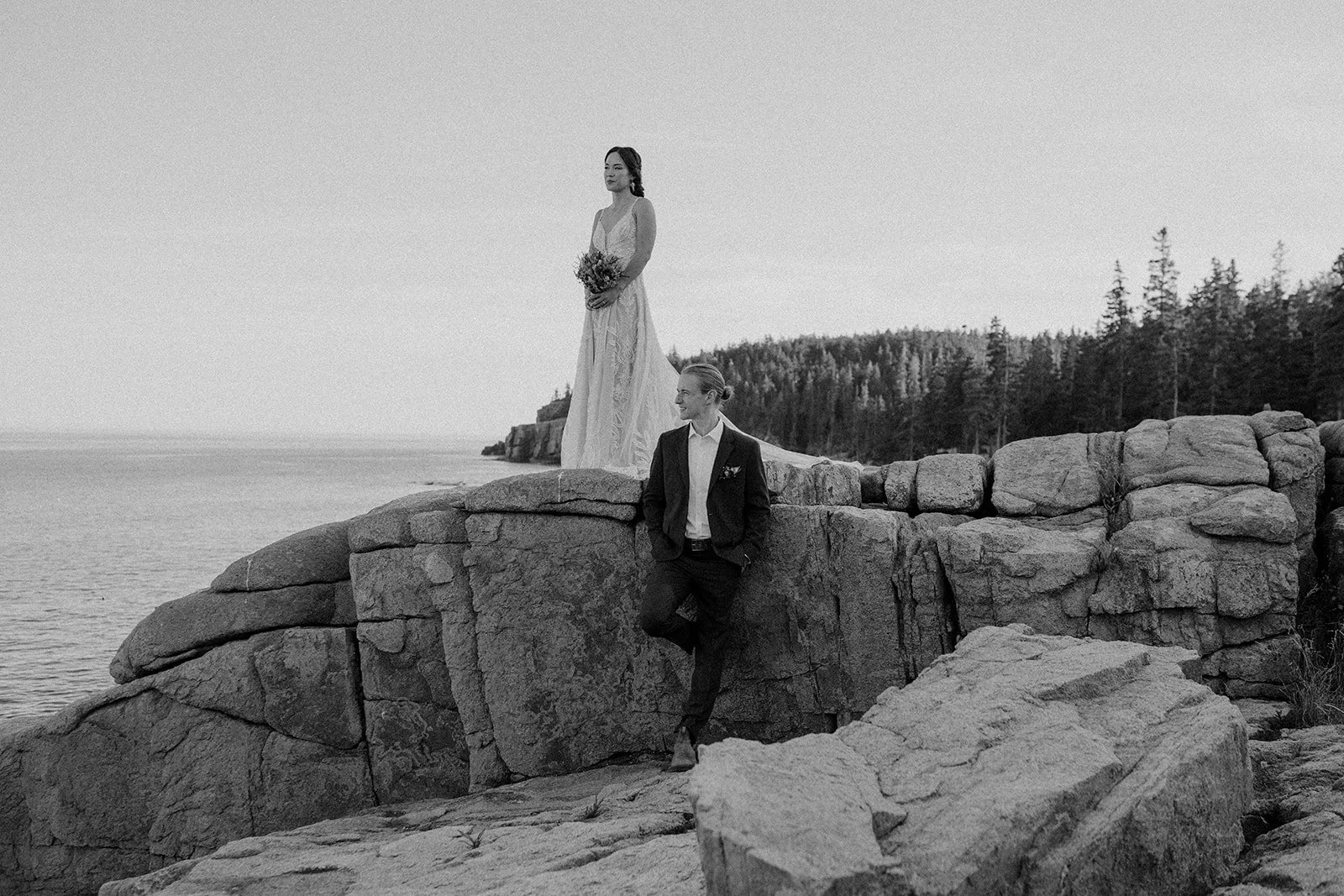 acadia coastal elopement