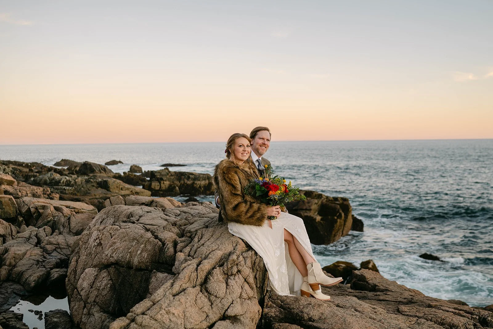 fall elopement in acadia national park