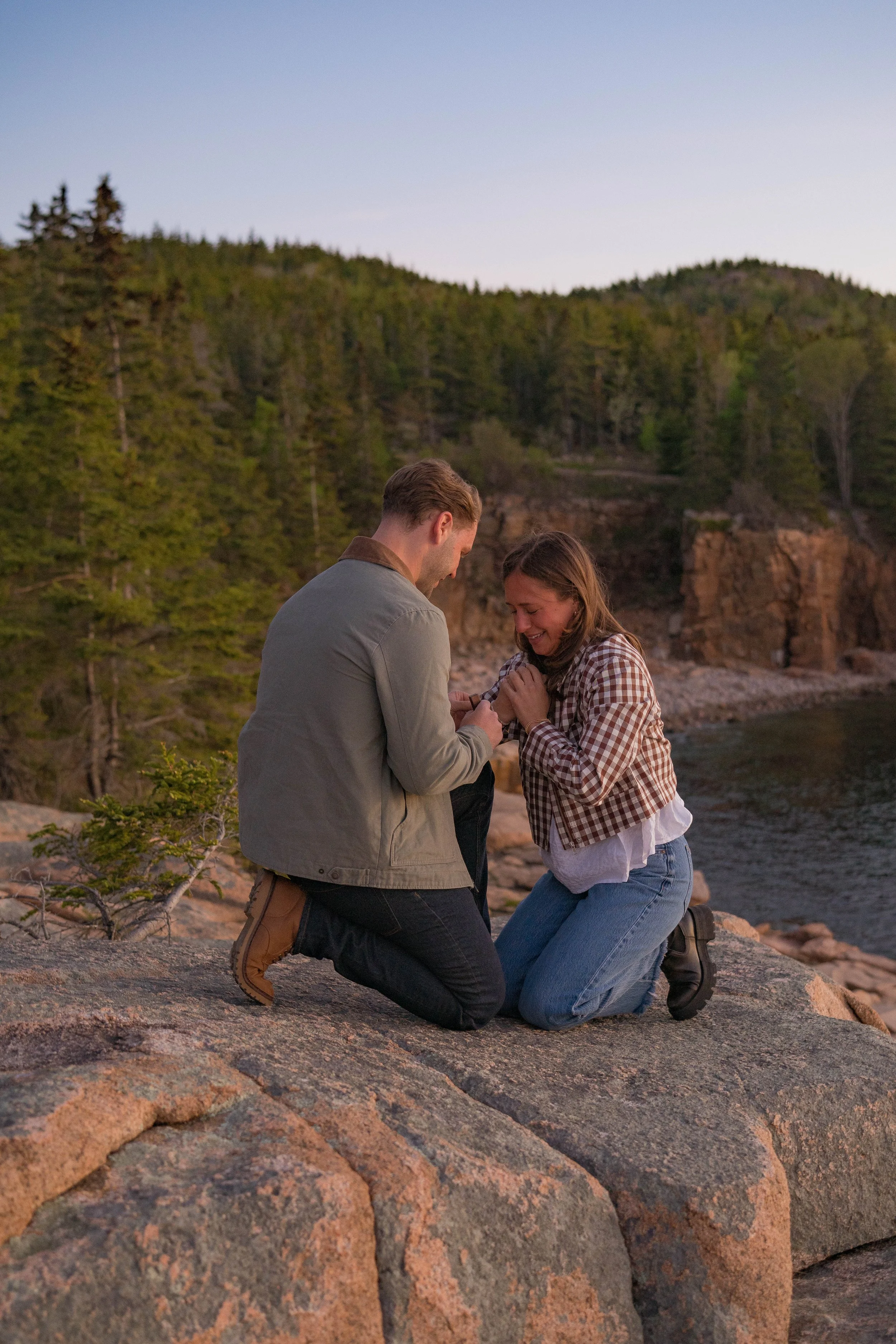 Acadia Surprise Proposal Photographer