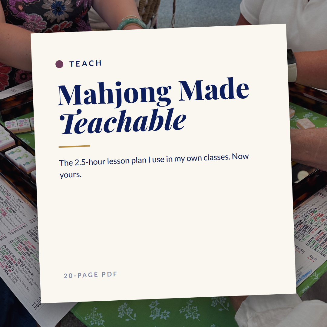 Mahjong Made Teachable: Beginner Lesson