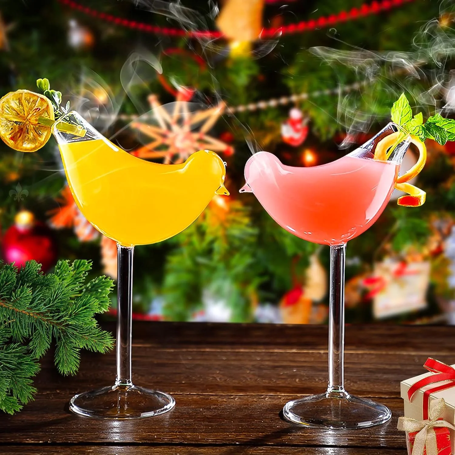 Bird cocktail glasses