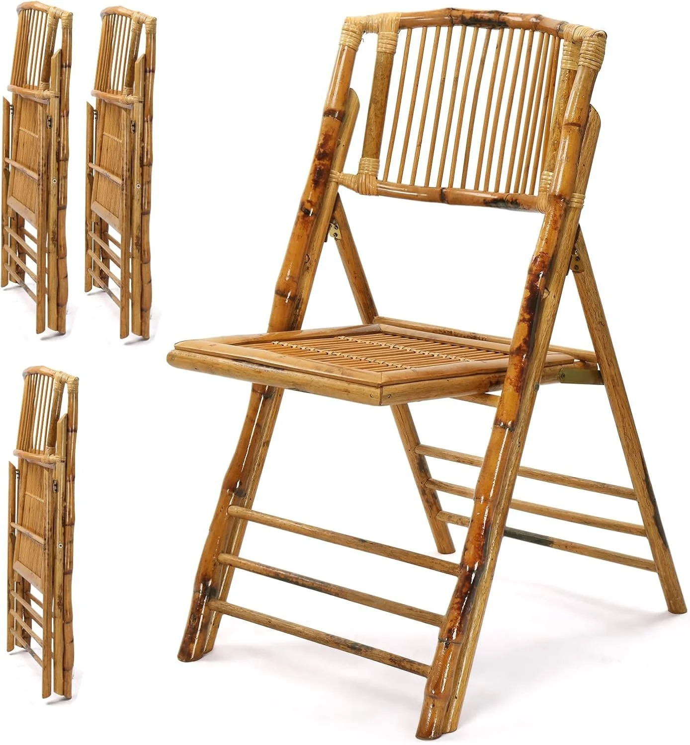 Folding bamboo chairs