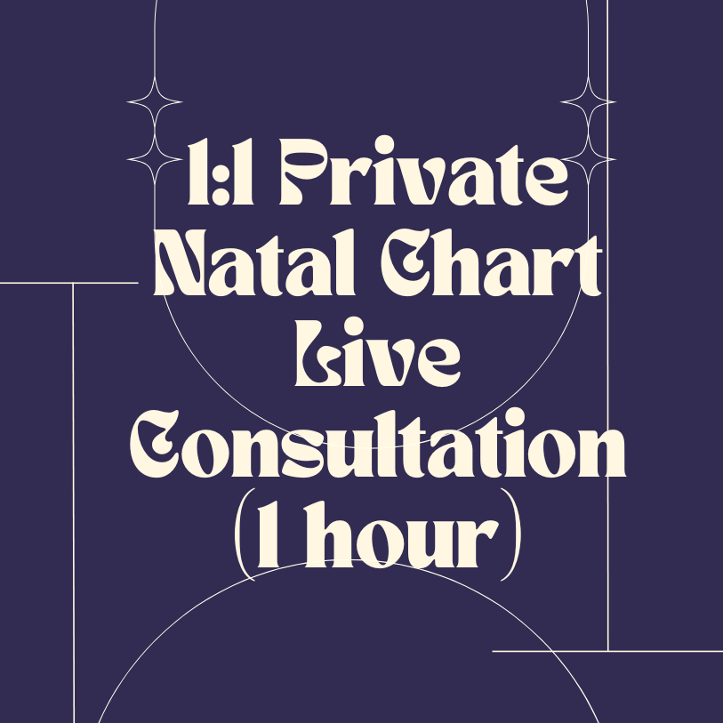 1:1 Private Natal Chart Live Consultation (1 hour)