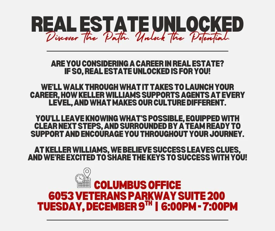 Thinking about a career in real estate? 🏠✨

Join us for Real Estate Unlocked &mdash; your first step toward discovering what&rsquo;s possible in this amazing industry!

🔓 Register now with the link in our bio!