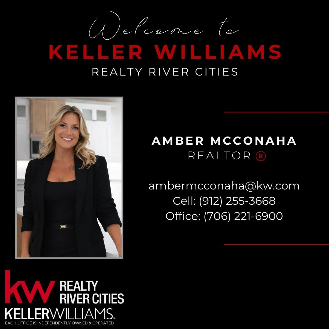 We are thrilled to welcome Amber to Keller Williams Realty River Cities 🏠✨

"Real estate should feel organized, strategic, and straightforward &mdash; not chaotic. That&rsquo;s how I run my business. I&rsquo;m licensed in both Georgia and Alaba