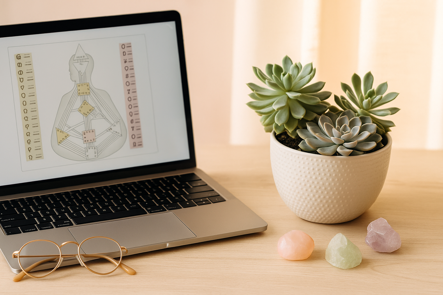 Workspace with Succulents and Crystals.png