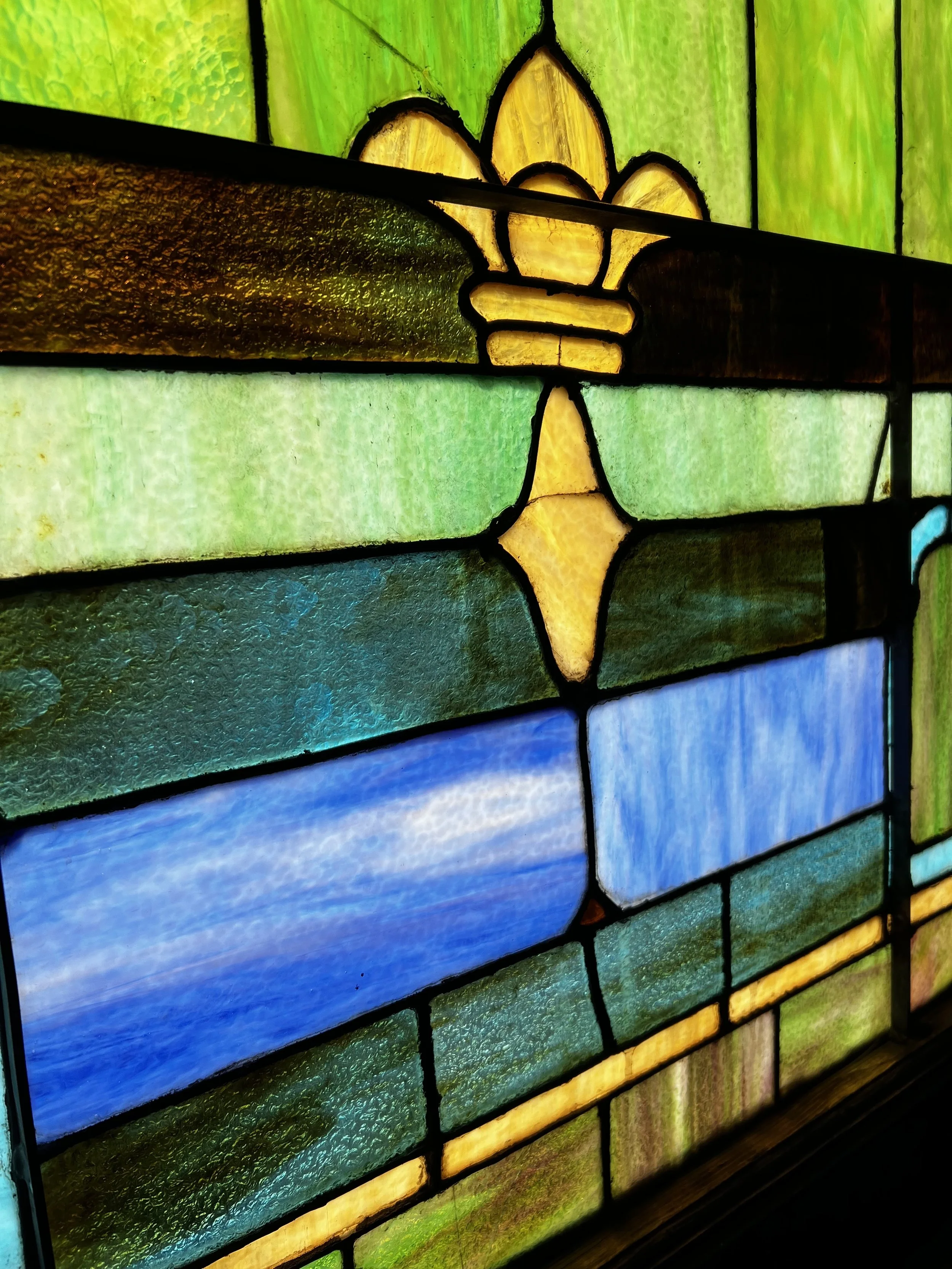 Two women in conversation in the church sanctuary