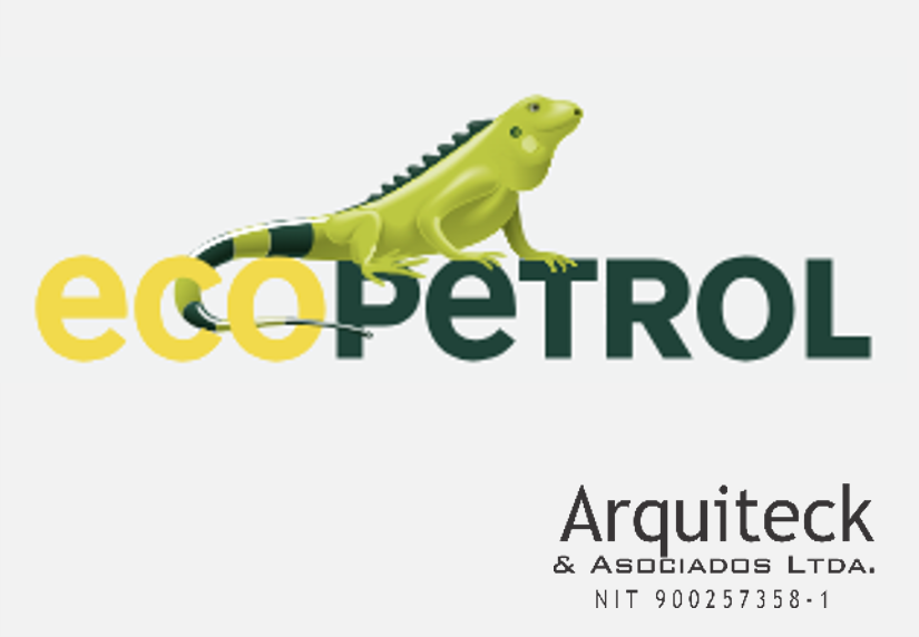 Logotipo con una iguana y el texto 'ecopetrol'. Debajo, 'Arquitec & Asociados Ltda', NIT 900257358-1.