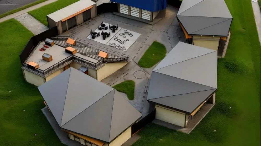 Perspectiva de los Centros de Potencia MINTIC Colombia, cuya interventoría de diseño bioclimático  fue realizada por el arquitecto colombiano Jorge Eduardo Acosta Acosta