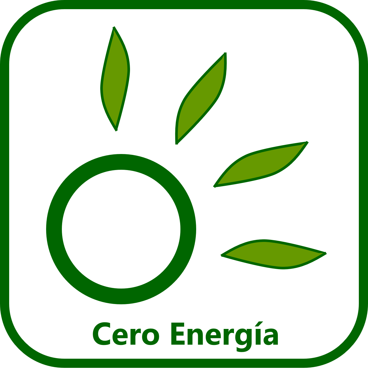 Logo de Cero Energía en edificaciones creado por el arquitecto colombiano Jorge Eduardo Acosta Acosta