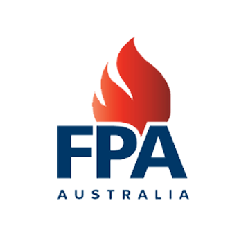 Logo of the Fire Protection Association Australia with a stylized flame above the acronym 'FPA' and the word 'Australia' beneath.