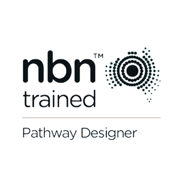 nbn™ trained Pathway Designer logo with a dotted circular design.