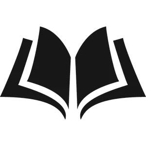 Open book icon with pages spread open.