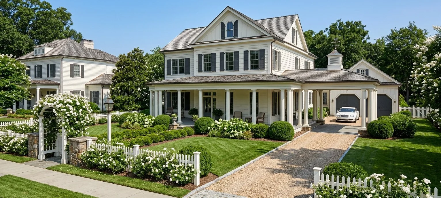 stephen-fuller-inc-suburban-Hydrangea Hall-front-picket fence-6x6 wdw grids-2.jpg