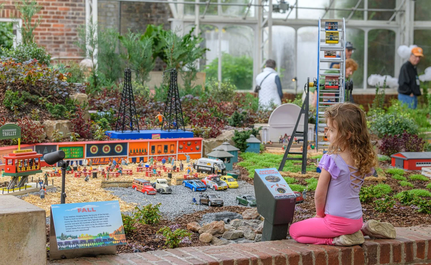 Child interacting with finished panorama wall