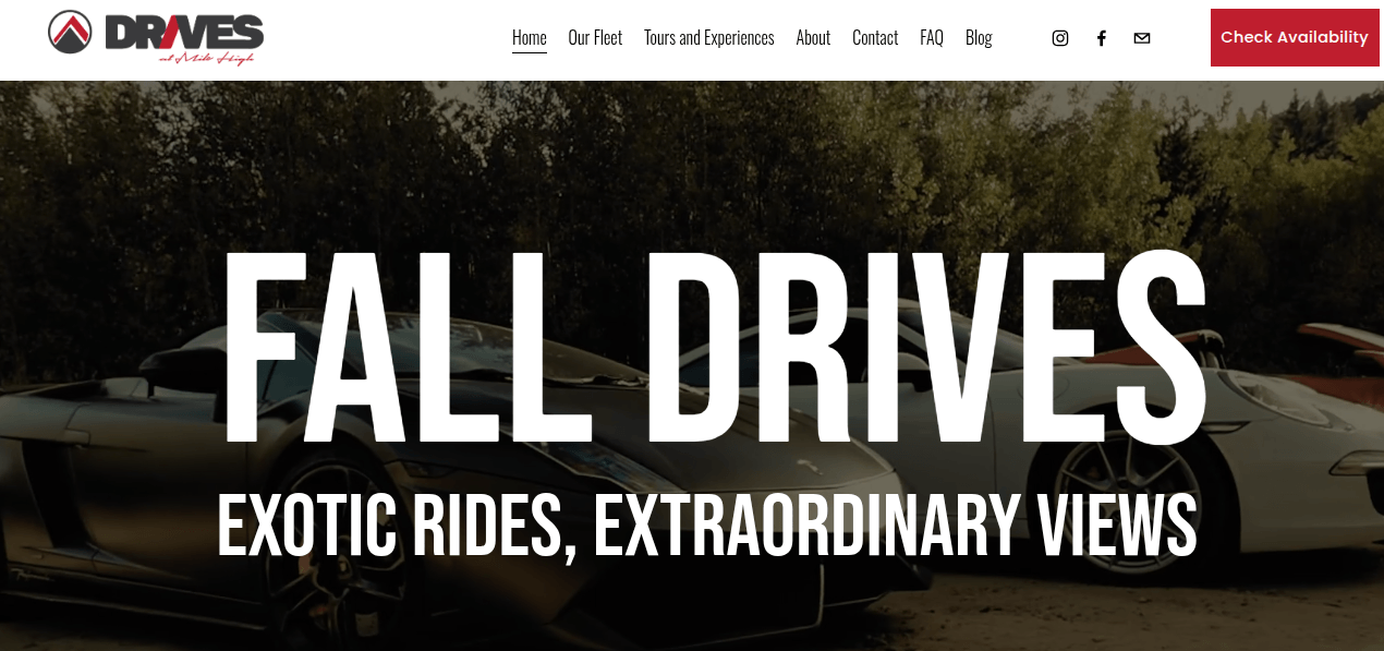 Custom high end car rental website in Denver