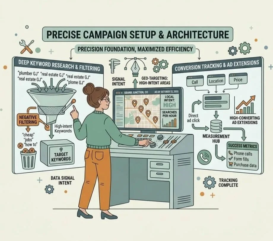 Precise campaign setup, strategy and research