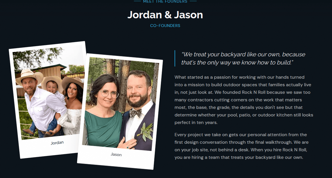 About Us Page for Hardscape Company