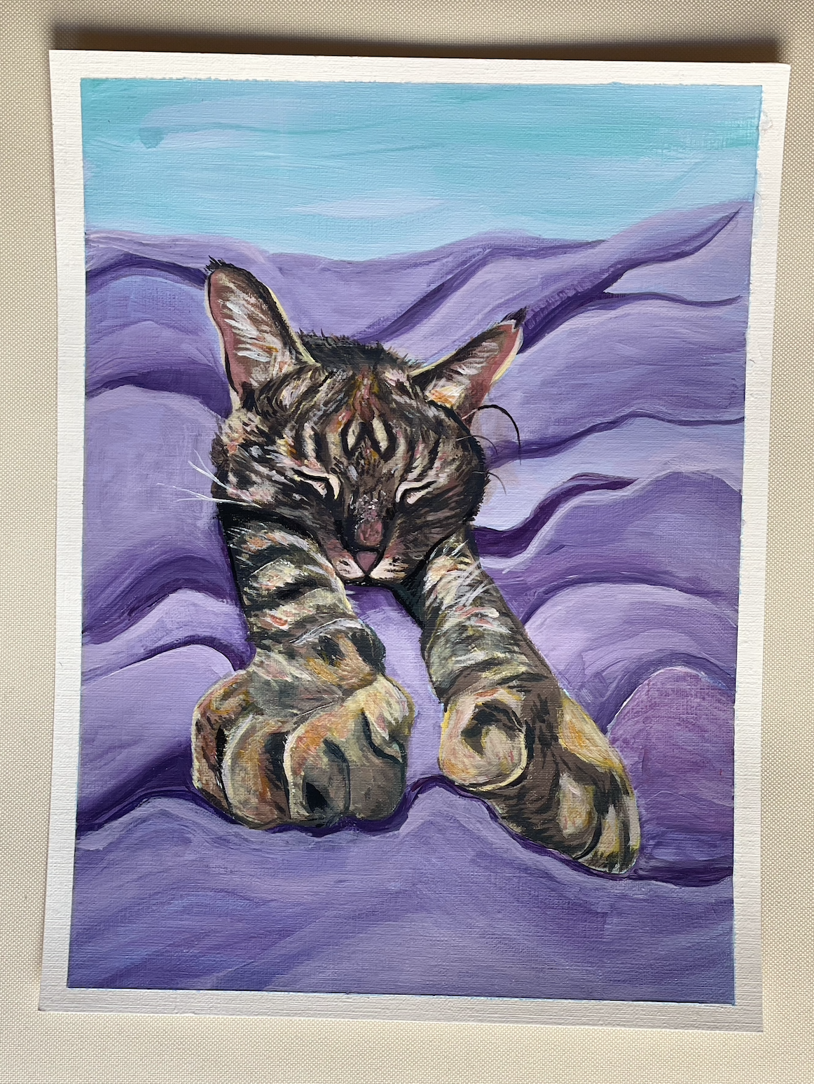 Samena's Best Friend, 2026, 8x10, Acrylic on Canvas Paper