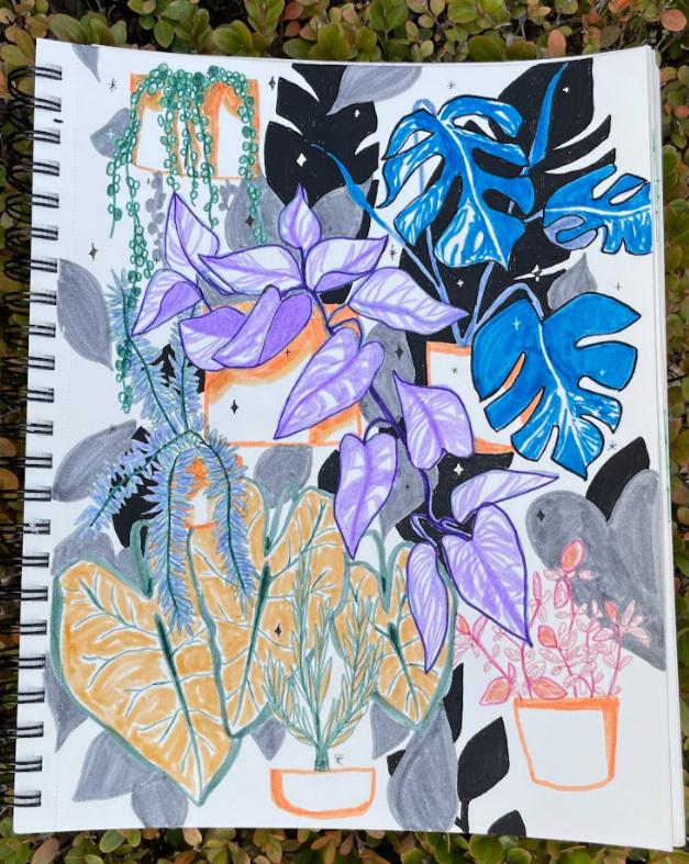 Plant World, 2024, Water-Based Pens &  Paper