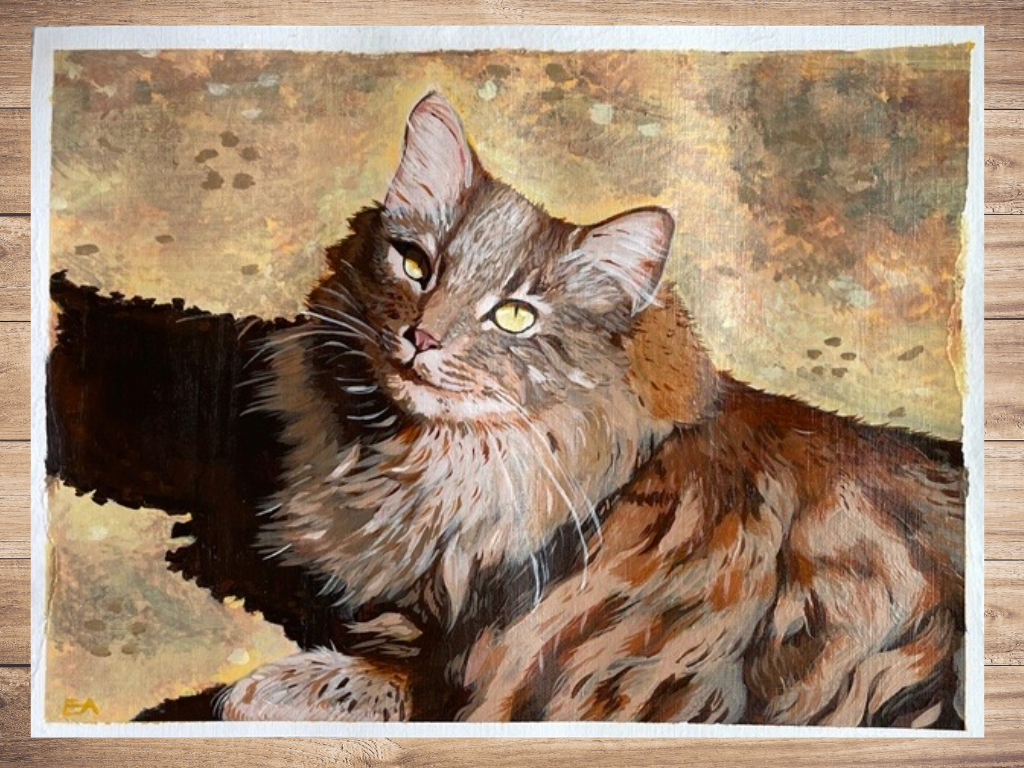 Luna, 2026, 8x10, Acrylic on Canvas Paper