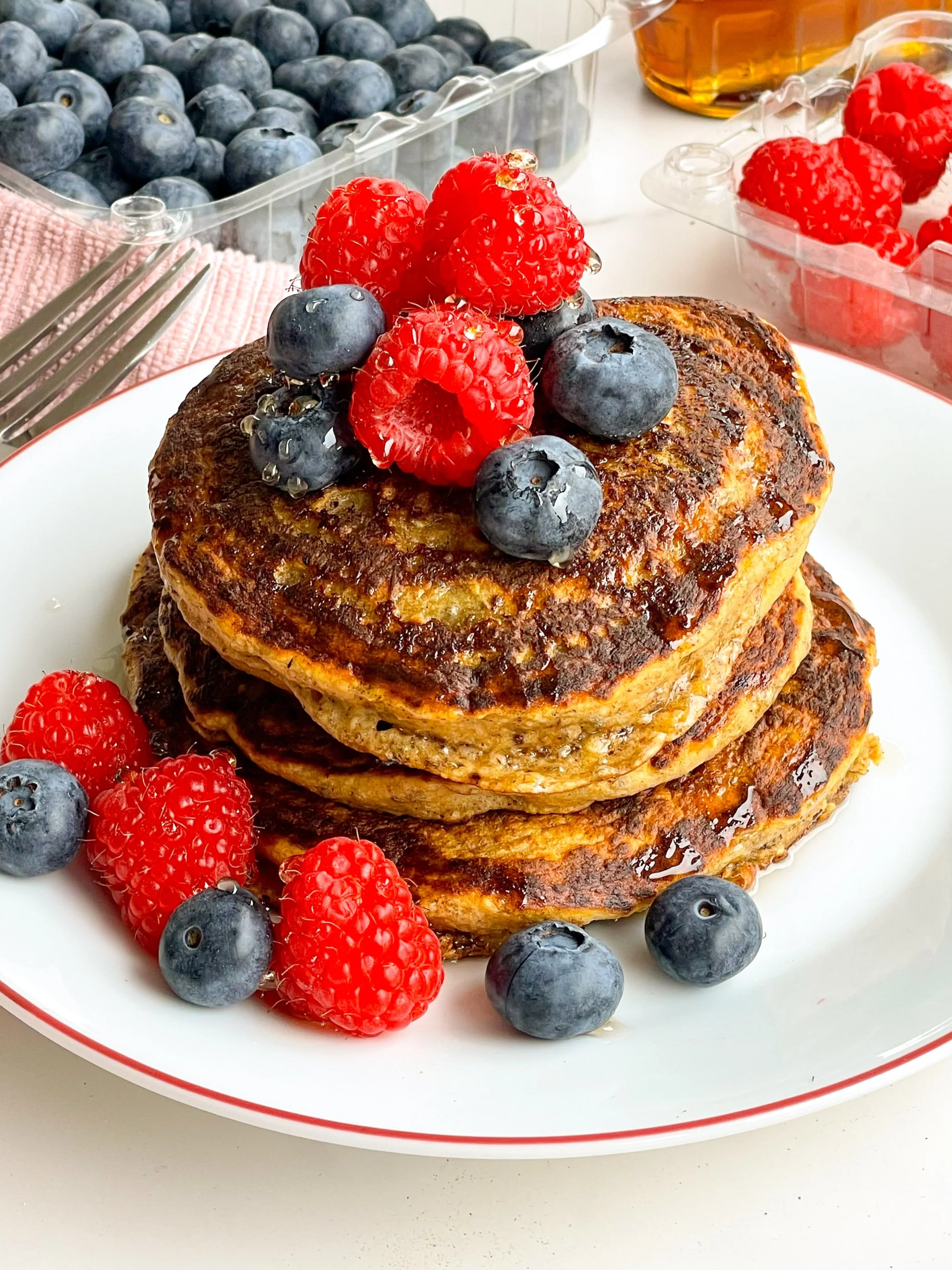 Fluffy Banana Pancakes (gf, df, &amp; sf)