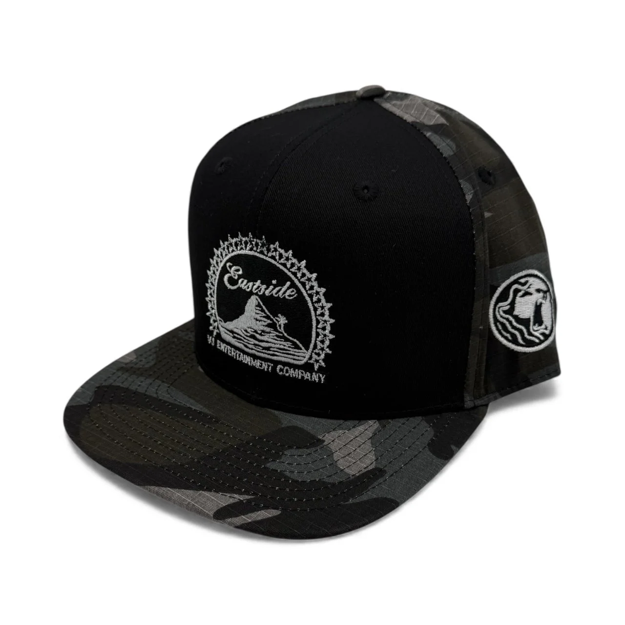 2 Tone Black & Blue Camo Snapback