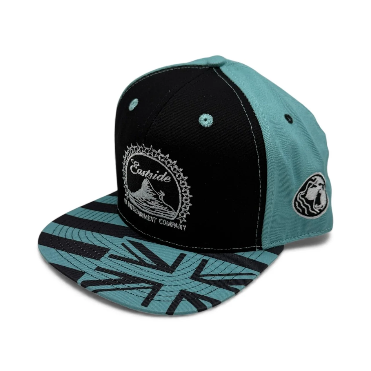 2 Tone Black & Mint Flag Snapback