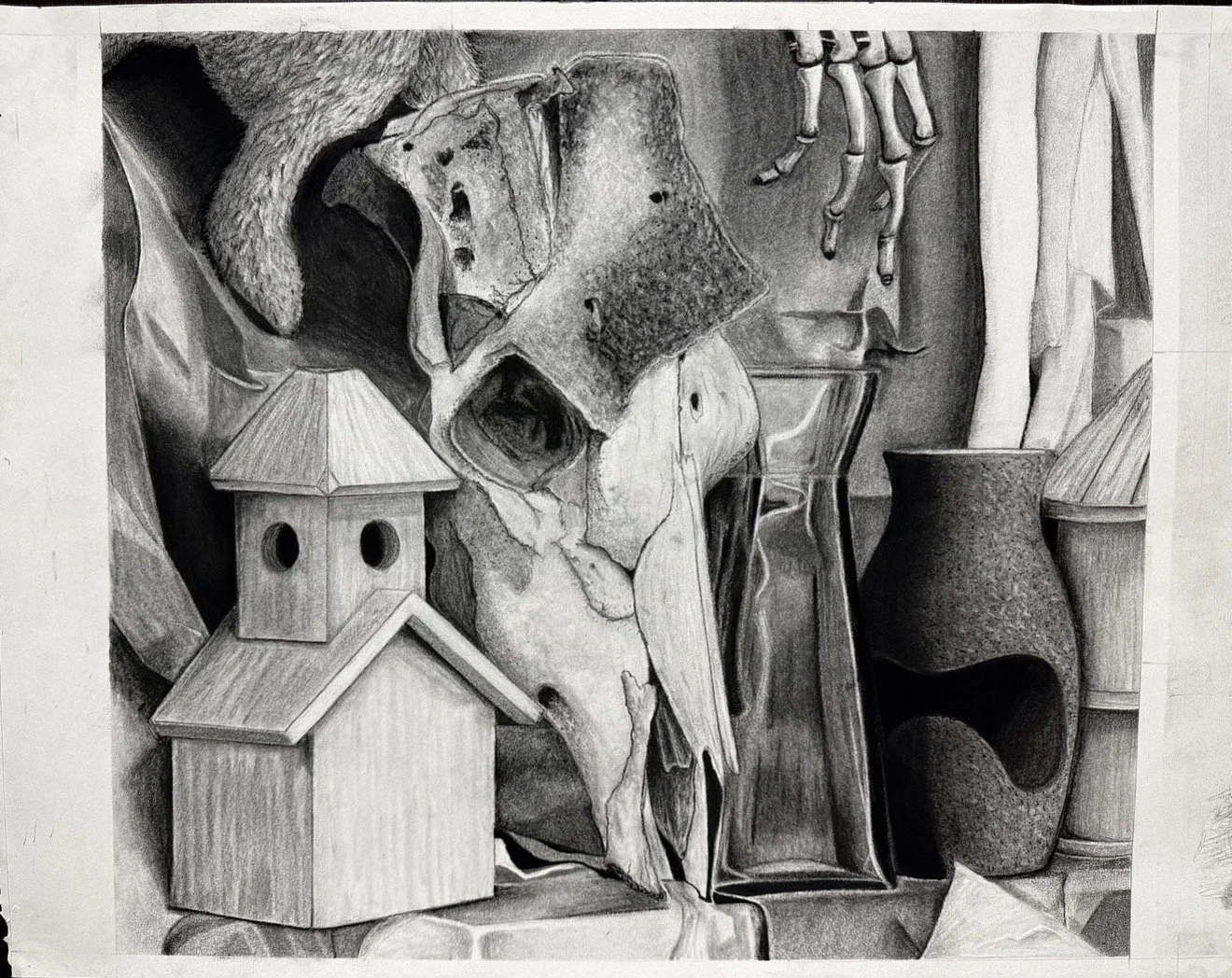 Drawing 200 Charcoal Still Life