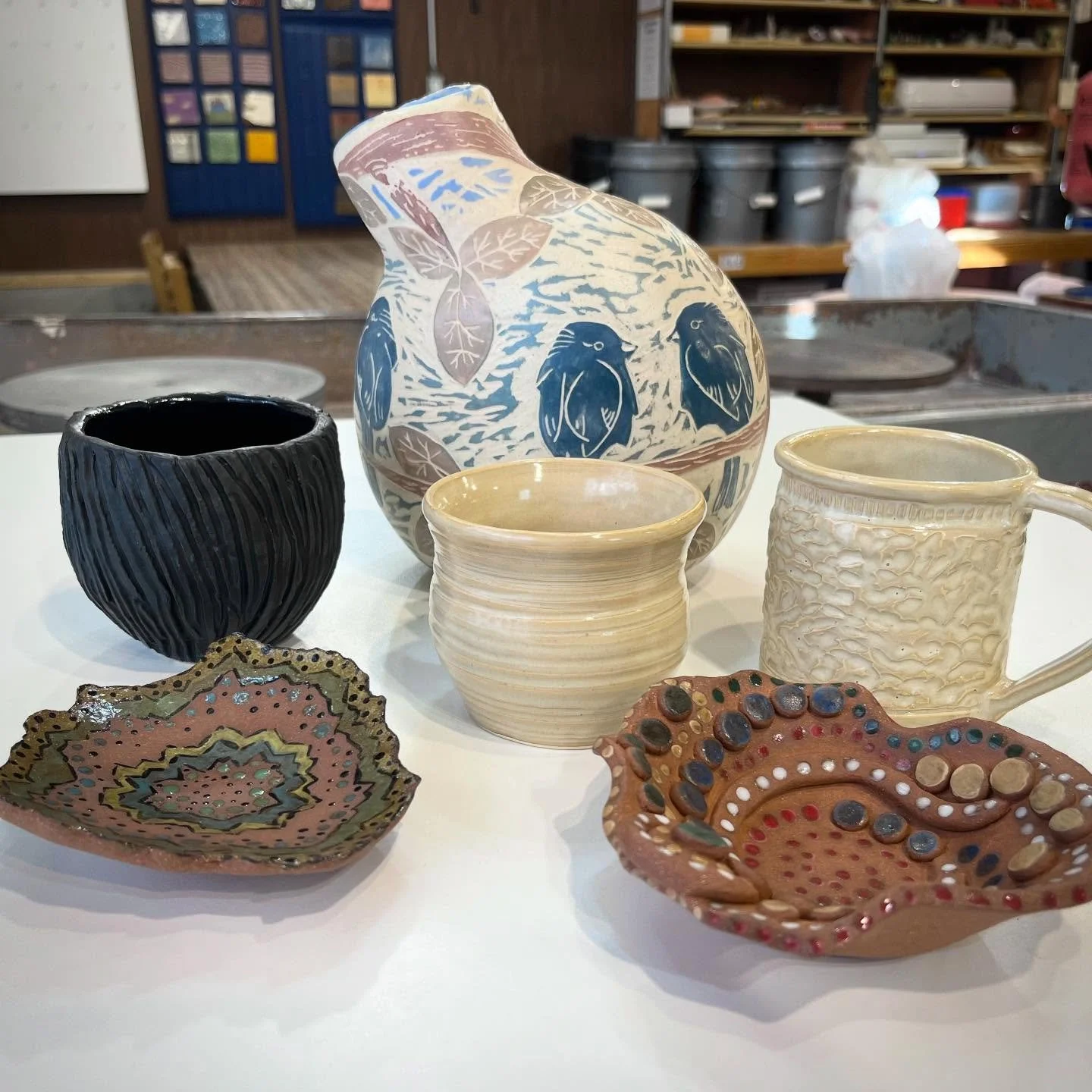 A few member highlights from the Last kiln unload of 2025! 

#clayclass 
#potterylife 
@bluecabinpottery