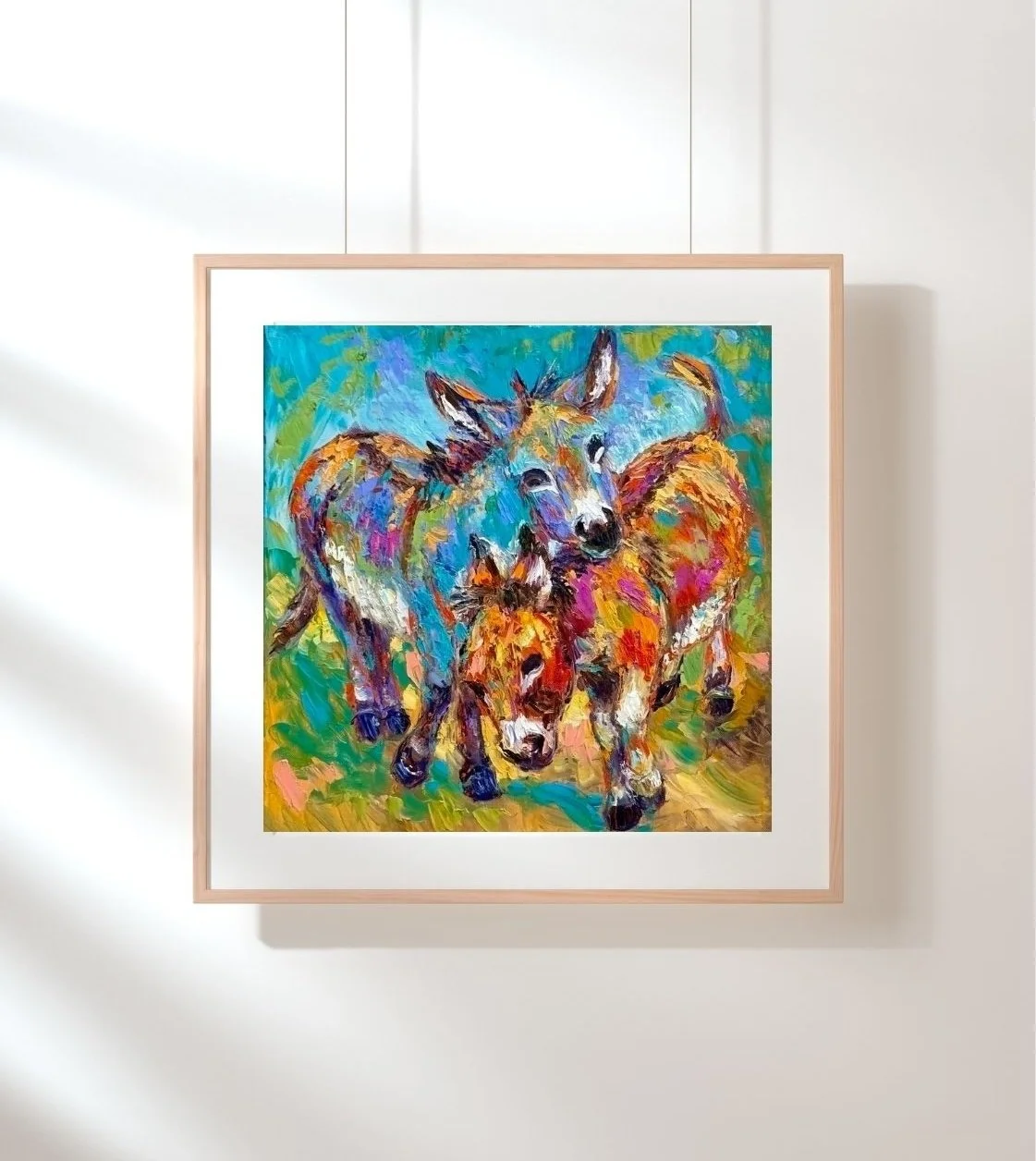 Purchase art that helps support the rescued donkeys at Blue Moon Sanctuary.
