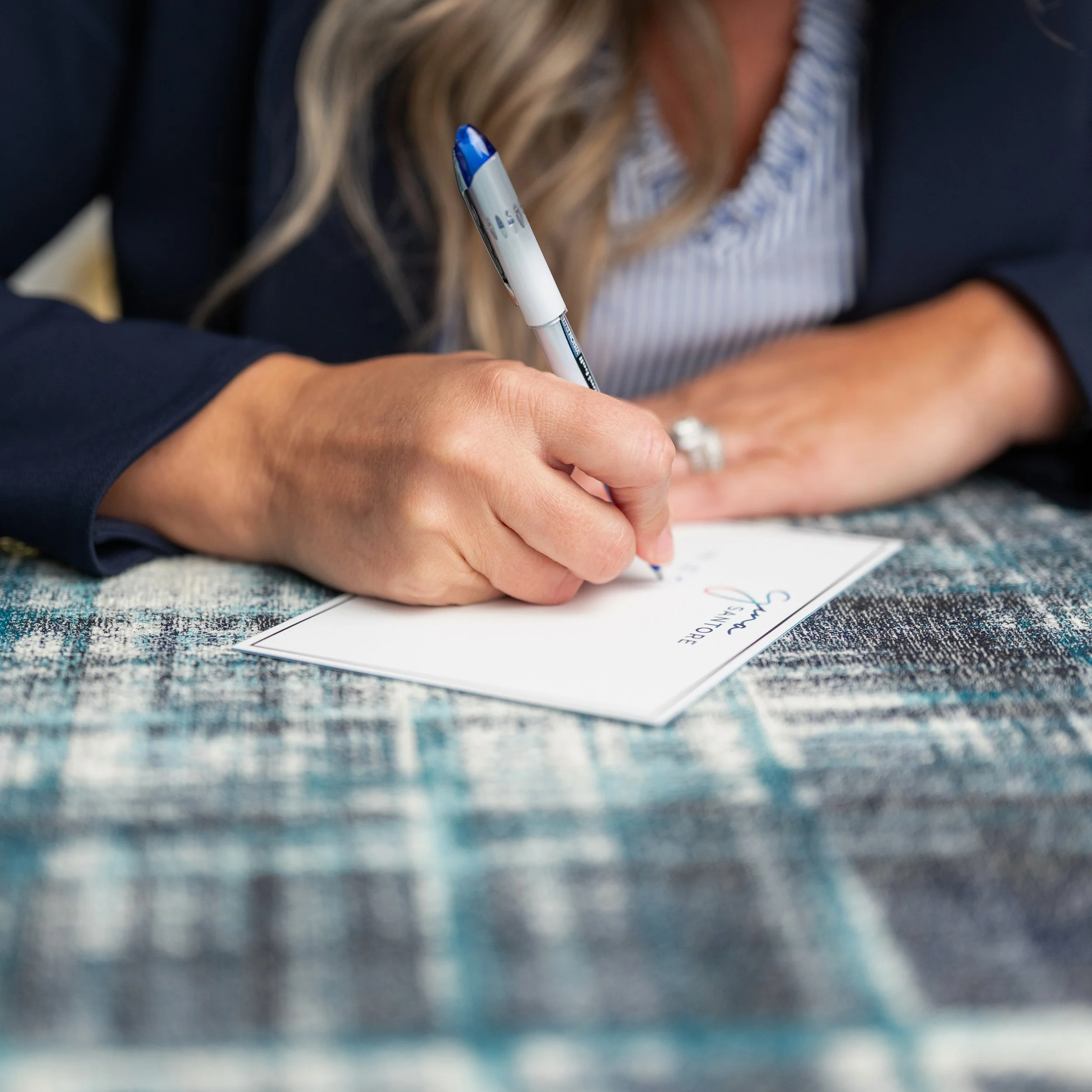 Strategic advisor for interior designers  working on client experience with personalized stationery.