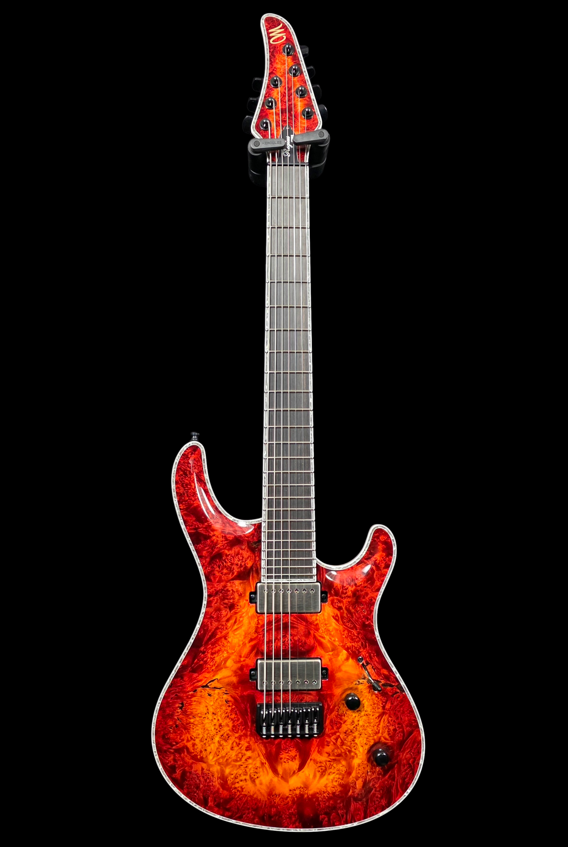 Mayones  Regius Core 7  - Volcanic Miles Gloss Maple Burl Master Grade