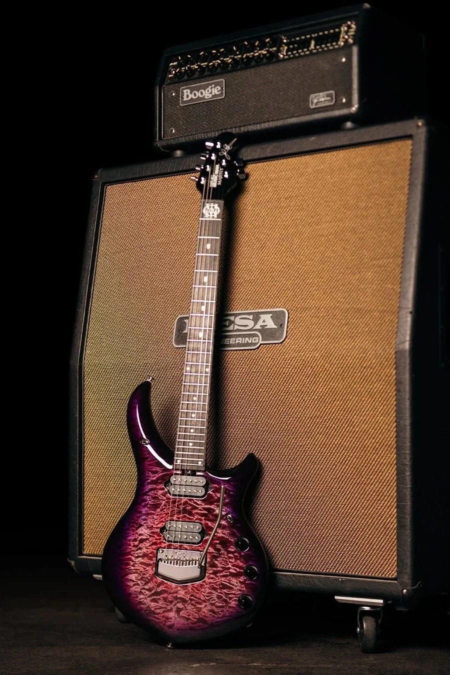 Ernie Balll Music Man Majesty 7 Premium Select - Purple Nebula II