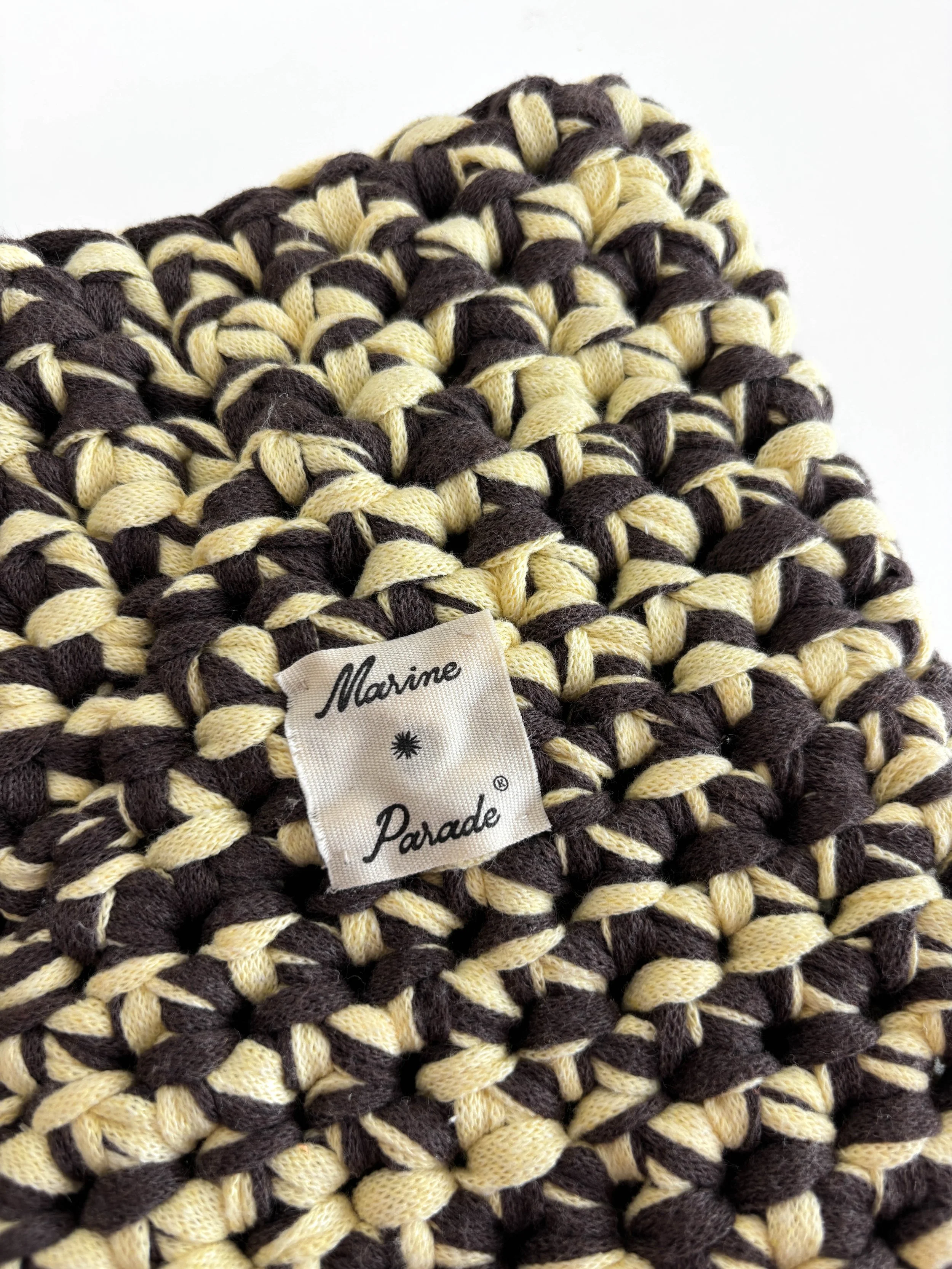 Handmade Crochet e-Reader Sleeve | Brown + Yellow