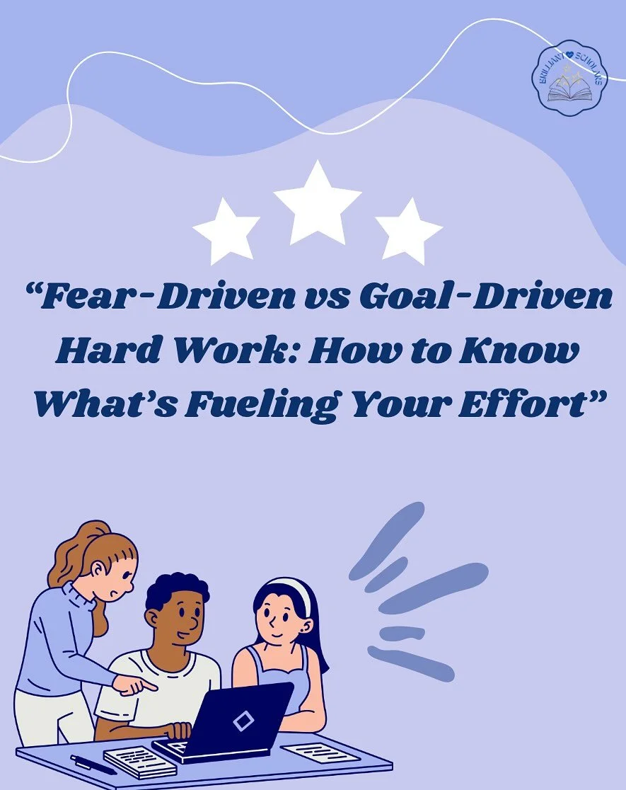 Are you working hard because you want to succeed, or because you&rsquo;re afraid to fail?
Fear can push us forward, but it can also drain us.
Understanding what fuels your effort can help you build healthier motivation and lasting growth. 💡

-

#Bri